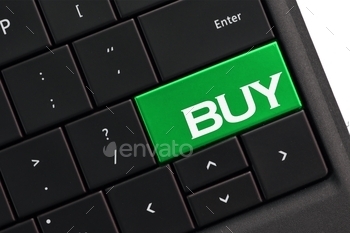 ept. Green computer key on keyboard that says BUY. Concept of any store business company auction website you can buy purchase items or services on.  MargJohnsonVA