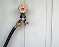 Duel spinkler spigot with one hose attached. - PhotoDune Item for Sale