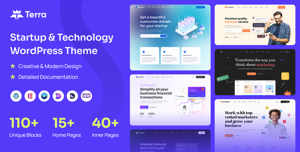 Terra – Startup & Technology WordPress Theme