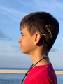 deaf boy with cochlear implant  - PhotoDune Item for Sale