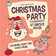 Retro Christmas Party Event Flyer - GraphicRiver Item for Sale