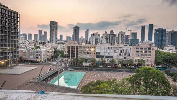 Sunrise Over the city of Tel aviv