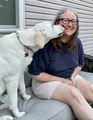 White dog kisses its owner  - PhotoDune Item for Sale