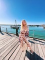 Beautiful young traveler girl wearing boho outfit enjoying summer day in Australia  - PhotoDune Item for Sale