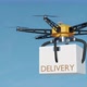 Delivery drone in the sky - 3d rendering - VideoHive Item for Sale