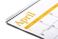 Planning and events, month of April on a calendar  - PhotoDune Item for Sale