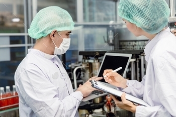 e product standard in the food and drink factory production line. Together Ok Worker Guarantee Professional Industry Hygiene Quality Standard Manufacturing Expert Teamwork Food Safety Safety Happy Best Great Excellent Outstanding Superb Brilliant Enjoy Pass Adult Analysis Assurance Audit Caucasian Certified Clean Coworker European Facility Factory Female Food Good Industrial Machine Plant Product Production Supply Technician Test Thumbs Up Woman Working