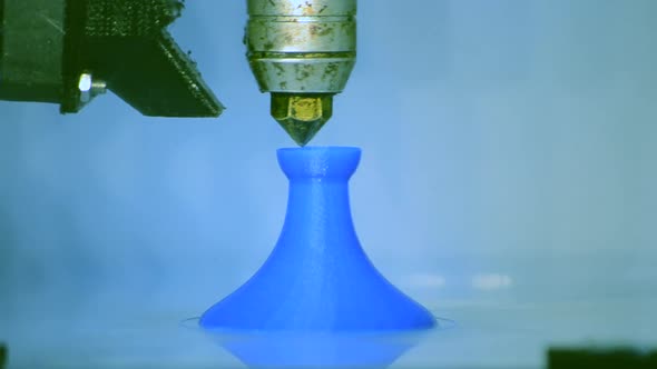 Automatic Three Dimensional 3d Printer Performs Plastic