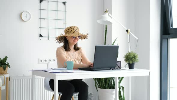 Office Worker Dreaming of Vacation While Working / Videohive