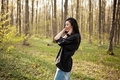 beautiful brunette girl in the forest. - PhotoDune Item for Sale