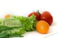Healthy food in our life in the form of vegetables - lettuce, cucumber, tomato, onion. - PhotoDune Item for Sale