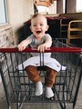 Young boy happily sitting in a Shopping Cart, #debb_a/childhood - PhotoDune Item for Sale