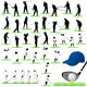 40 Detailed Golf vector silhouettes set - GraphicRiver Item for Sale