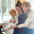 Great grandmother, granddaughter and great grandson play the piano with the toddler’s feet - PhotoDune Item for Sale