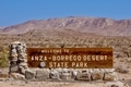 Welcome sign to Anza Borrego Desert State Park in California in San Diego County. - PhotoDune Item for Sale