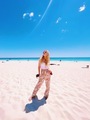 Beautiful blonde traveler girl and ocean  - PhotoDune Item for Sale