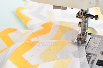  Sewing and home needlework. Flat layout, copy space, close-up, banner, layout