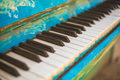 Piano blue, keys close up - PhotoDune Item for Sale