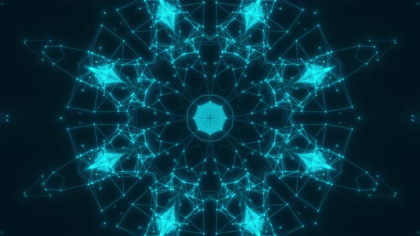 Vj Loop Blue Neon kaleidoscope