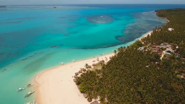 Tropical Beach with and Turquoise Sea