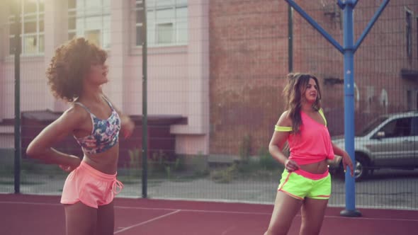 A Group of Women on the Basketball Court