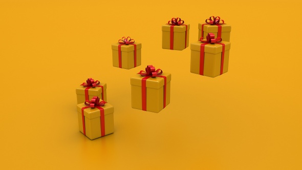 Jumping Gift Boxes Form A Wave