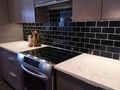 Kitchen backsplash in black subway tiles  - PhotoDune Item for Sale