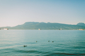 A beautiful view of the blue ocean and mountains on a sunny day in Vancouver Canada.  - PhotoDune Item for Sale