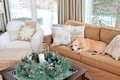 Home interior design family room with dog sleeping on couch  - PhotoDune Item for Sale
