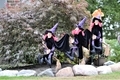 Three witches Halloween decoration in front yard - PhotoDune Item for Sale