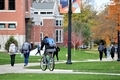College students between class on campus in the fall! - PhotoDune Item for Sale