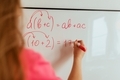 teacher writes math equations on the blackboard - PhotoDune Item for Sale