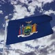 New York Flag With Sky - VideoHive Item for Sale