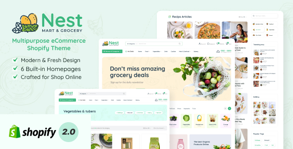 Nest - Grocery Store eCommerce Shopify Theme