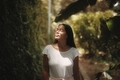 Asian girl taking a breath in the forest  - PhotoDune Item for Sale