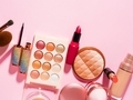 Different make up beauty cosmetics products on pink pastel background. Foundation, lipstick - PhotoDune Item for Sale