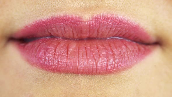 Closeup on Female Lips