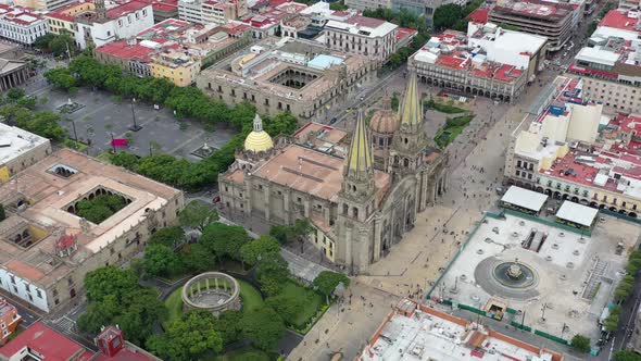 Central square in the downtown of Guadalajara.