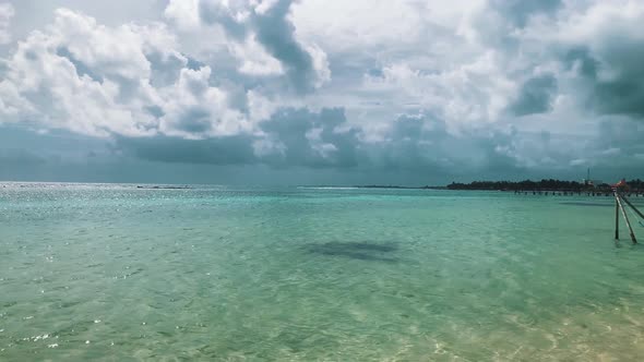 The amazing beach of Mahahual in Mexico