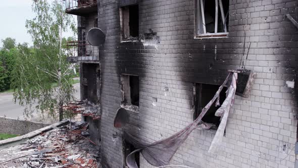 Residential Building Destroyed By the War in Ukraine Borodyanka Bucha District