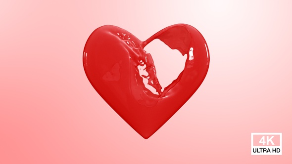 Heart Filling With Red Paint 4 K alt