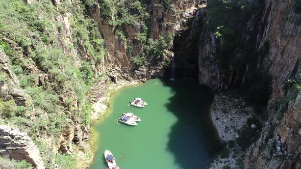 Capitolio lagoon tourism landmark at Minas Gerais state Brazil.