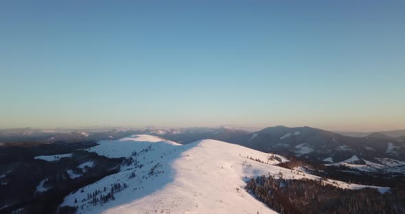 From Great Heigh Fairytale Mountain Landscape Snow Covered Alpine Sharp Peaks