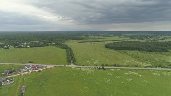 Summer Landscape in the Countryside