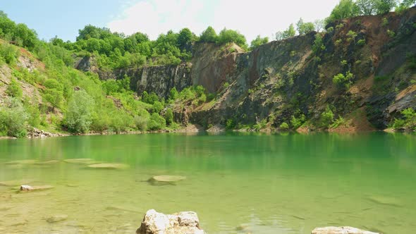 View of Lake Benatina in Slovakia