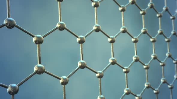 Loopable graphene structure Rows of carbon atoms. Honeycombs Science technology