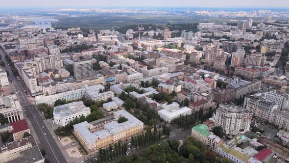 Kyiv, Ukraine Aerial View of the City. Kiev