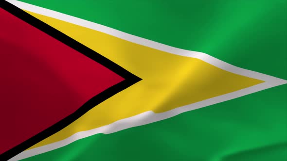 Guyana Waving Flag Animation 4K Moving Wallpaper Background