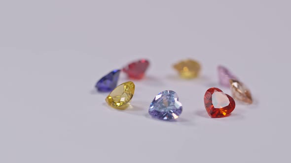 Colorful Heart Shaped Diamond Are Turning