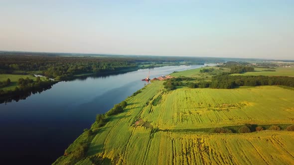 Western Dvina River And Dredge 03